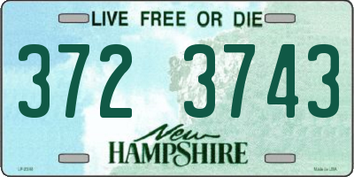 NH license plate 3723743