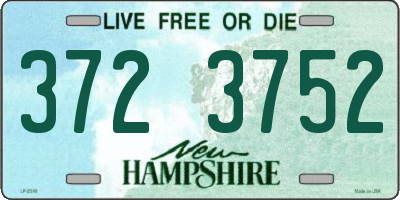 NH license plate 3723752