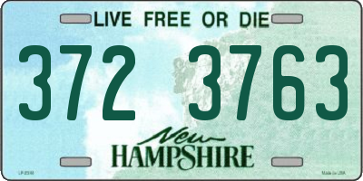 NH license plate 3723763
