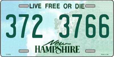 NH license plate 3723766