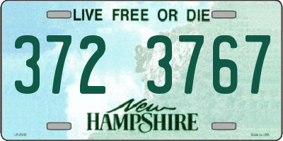 NH license plate 3723767