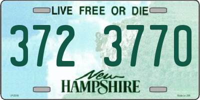 NH license plate 3723770
