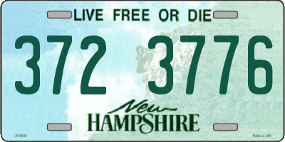 NH license plate 3723776