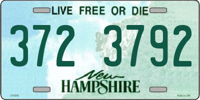 NH license plate 3723792