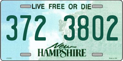 NH license plate 3723802