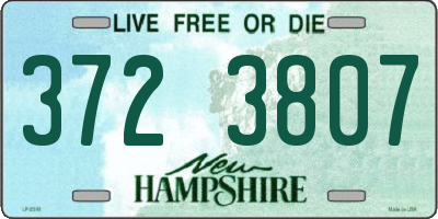 NH license plate 3723807