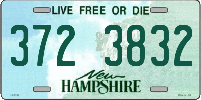 NH license plate 3723832