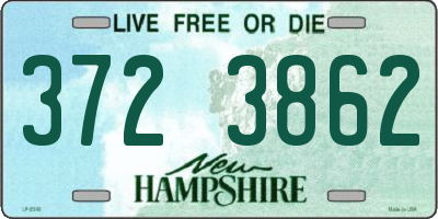 NH license plate 3723862