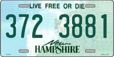 NH license plate 3723881
