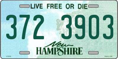 NH license plate 3723903