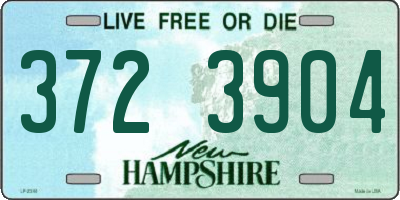 NH license plate 3723904