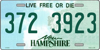 NH license plate 3723923