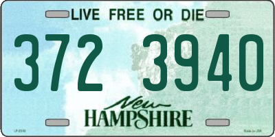 NH license plate 3723940