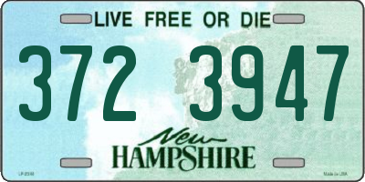 NH license plate 3723947