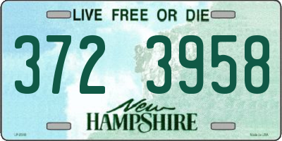 NH license plate 3723958