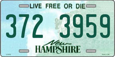 NH license plate 3723959