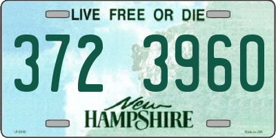 NH license plate 3723960