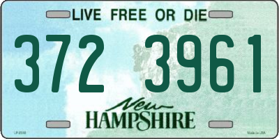 NH license plate 3723961