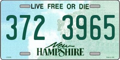 NH license plate 3723965