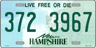 NH license plate 3723967