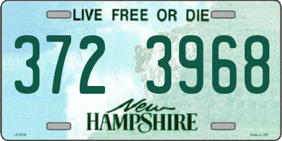 NH license plate 3723968