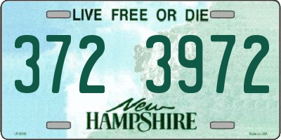 NH license plate 3723972