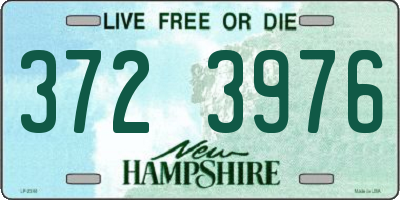 NH license plate 3723976