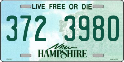 NH license plate 3723980