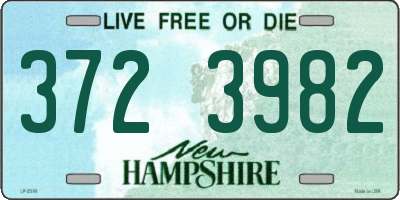 NH license plate 3723982