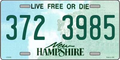 NH license plate 3723985
