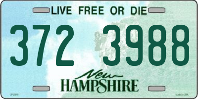 NH license plate 3723988