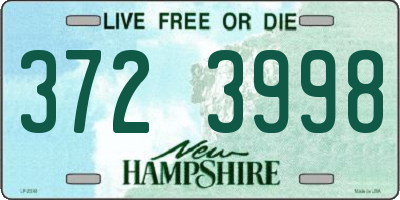 NH license plate 3723998
