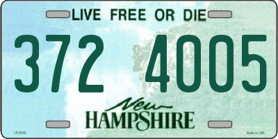 NH license plate 3724005