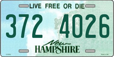 NH license plate 3724026