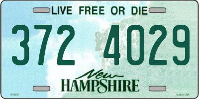 NH license plate 3724029