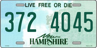 NH license plate 3724045