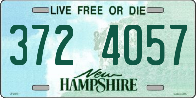 NH license plate 3724057