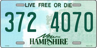 NH license plate 3724070