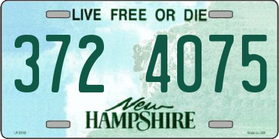 NH license plate 3724075