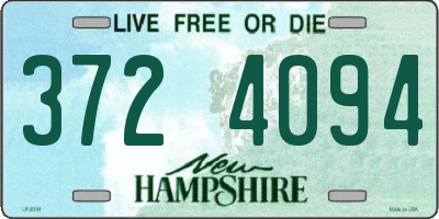 NH license plate 3724094