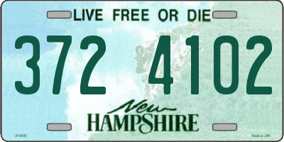 NH license plate 3724102