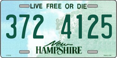 NH license plate 3724125