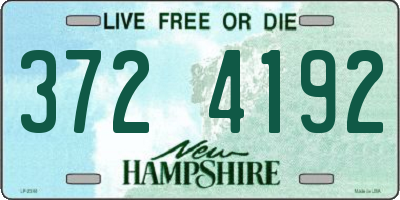 NH license plate 3724192