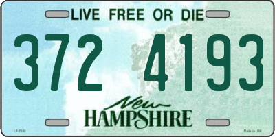 NH license plate 3724193