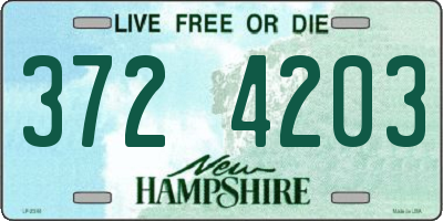 NH license plate 3724203