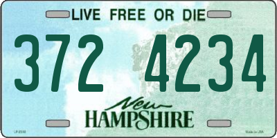 NH license plate 3724234