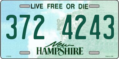 NH license plate 3724243