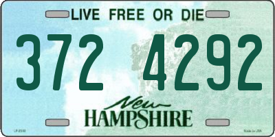 NH license plate 3724292