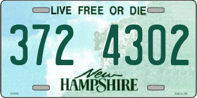 NH license plate 3724302