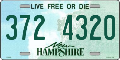 NH license plate 3724320
